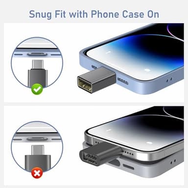 Basesailor USB C to USB Adapter 3Pack,USBC Male to A Female 3.0 OTG MacBook Pro/Air Adapter,Type C Thunderbolt 4 3 Converter for Apple iPhone 17 16 15,Mac,iPad,Microsoft Surface,Samsung Galaxy S25 S24 - Image 8