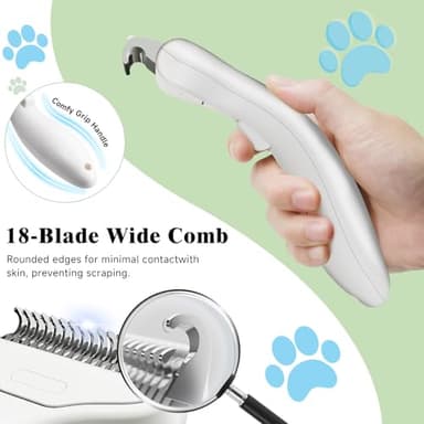 3-in-1 Pet Steam Brush Set for Dogs & Cats, Grooming Comb with Spray, Defur Tool, Water-Assisted Hair Removal, Spritz Brush, Multi-Purpose Kit, Undercoat Rake, Deshedding Brushes, Dematting Brush. - Image 3