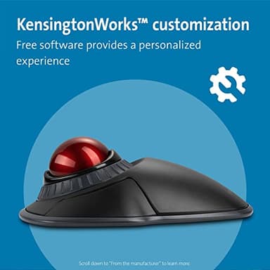 Kensington Orbit Wireless Trackball with Scroll Ring - Black-Red (K70990WW), - Image 8