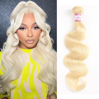613 Human Hair Bundles Body Wave Blonde Bundles 100% Unprocessed 12A Grade Brazilian Virgin Human Hair 613 Hair Extensions for Women 24 Inch - Image 1