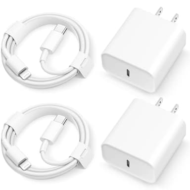 iPhone 14 13 12 11 Super Fast Charger [2Pack] cargador 20W Rapid USB C Wall Charger Block with 6FT Fast Charging Cable Compatible with iPhone 14 Pro Max/Pro/Plus/Mini/iPad - Image 1