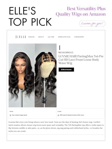 LUVME HAIR 7x6 HD Lace All-Day Comfort Wig 200% Density Hair PartingMax Lace Wigs Highlight Color Loose Body Wave Lace Front Wigs Human Hair Pre Cut Plucked Lace Frontal Glueless 24 Inches Mix Brown - Image 9