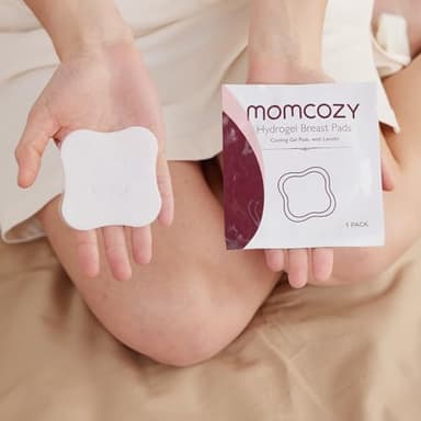 Momcozy Hydrogel Nipple Pads with Soothing Lanolin, Soothies Gel Nursing Pads Provide Instant Cooling Relief, Breastfeeding Essentials, 6 PCS - Image 8