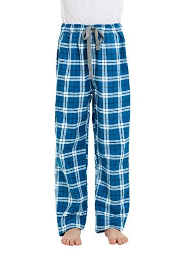 HiddenValor Big Boys Cotton Pajama Lounge Pants (Cyan Blue, L) - Image 1