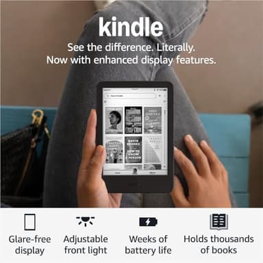 Amazon Kindle 16 GB (newest model) - Lightest and most compact Kindle, now with faster page turns, and higher contrast ratio, for an enhanced reading experience - Without Lockscreen Ads - Black - Image 7