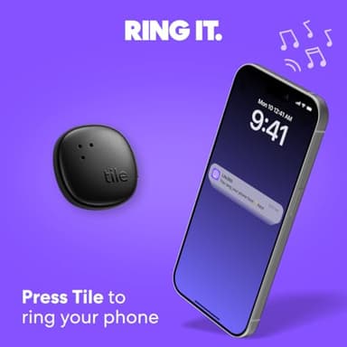 Tile by Life360 Sticker - Small Bluetooth Tracker, Remote Finder and Item Locator for Bikes, Glasses and More. Both iOS and Android Compatible. Phone Finder. 2-Pack (Black) - Image 4