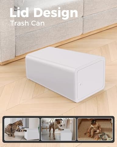 Gaxuzewc 4 Gallons Bathroom Trash Can with Lid, 3 Pack 15 Liters Slim Garbage Can with Pop Up Lid, Small Waste Basket Trash Bin for Bathroom Bedroom Kitchen Laundry Office and Under Desk Sink (White) - Image 6