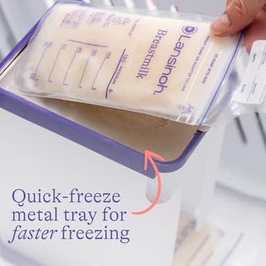 Lansinoh Breastmilk Storage Container with Quick-Freeze Tray, Stores up to 10 Breast Milk Bags, Made Without BPA/BPS, Includes 5 Milk Bags - Image 3