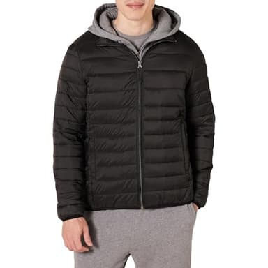 Amazon Essentials Men's Packable Lightweight Water-Resistant Puffer Jacket (Available in Big & Tall), Black, X-Large - Image 1