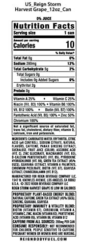 REIGN Storm, Harvest Grape, Fitness & Wellness Energy Drink, 12 Fl Oz (Pack of 12) - Image 2