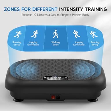 Taevno Vibration Plate Exercise Machine Weight Loss, Full Body Shaker Workout Vibration Plates Lymphatic Drainage, Stand Shake Vibrating Plate for Women Men 450 Lbs Capacity Fitness Platform Black - Image 6