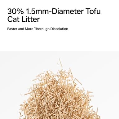pidan Tofu Cat Litter Clumping,Flushable,Ultra Absorbent and Fast Drying, 100% Natural Ingredients Litter,Solubility in Water,Really Dust-Free,Less Scattering (5.3lb×1bag) - Image 5