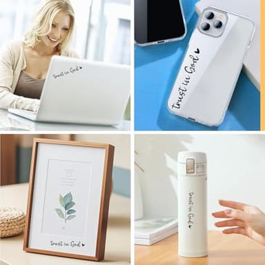 3 PCS Trust in God Rearview Mirror & Window Decals Vinyl Car Stickers for Women, Inspirational Mirror Quotes, Vanity & Car Interior Decor Stickers (Trust in God) - Image 4