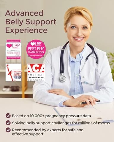 Momcozy Pregnancy Belly Band, CozySupport Ergonest Maternity Belly Band, Invisible Pregnancy Belt for Back, Abdomen, Waist - Image 6
