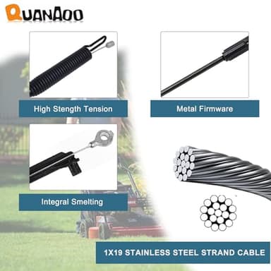 Quanaoo Brake Cable 133-1998 for Toro 30" Timemaster Lawn Mower Blade Engagement Cable Replacement fits 21199 21200 20976 20978 Replaces 115 8439 Walk Behind Lawnmower Brake Cable Parts - Image 5