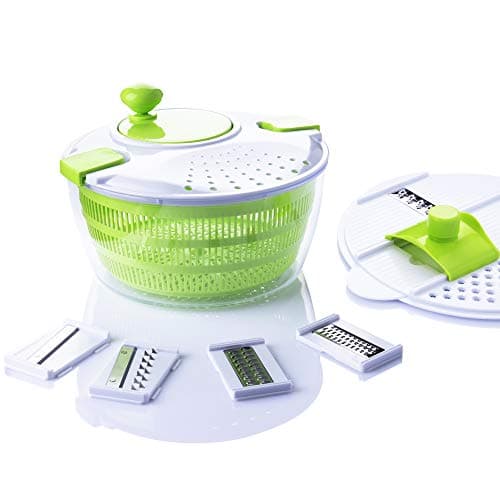 7 in 1 Multifunction Kitchen Gadget set 4L Salad Spinner Vegetable Dryer Grater Slicer - Image 1