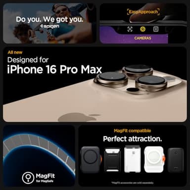 Spigen for iPhone 16 Pro Max Case, Ultra Hybrid MagFit [Anti-Yellowing] [Compatible with Magsafe] - Carbon Fiber - Image 3