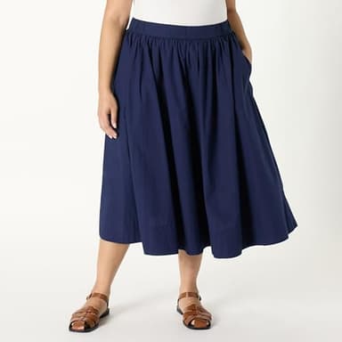 The Drop Women’s Arlo Full Maxi Cotton Skirt, Maritime Navy, S - Image 5