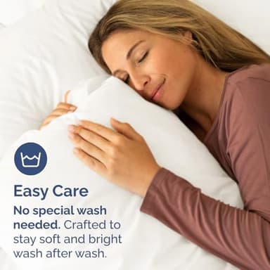 Queen Pillow Cases Set of 2 - Ultra Soft Hotel Quality Pillowcase Covers - Comfy Bedding for Women, Men, Kids and Teens - Machine Washable Pillow Protectors - 2 Pieces Set - Queen Size Antique White - Image 5