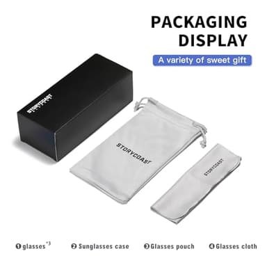 STORYCOAST Blue Light Blocking Glasses for Women Men,Round Frame Eyeglasses,Unisex Gaming Computer Glasses 3Pack Black+Gray Leopard+Tortoiseshell - Image 7