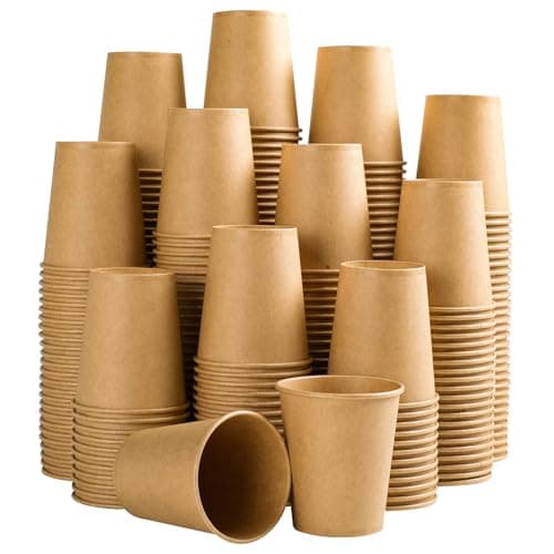 Clawsoff 300 Pack 5 oz Paper Cups, Disposable Kraft Bathroom Cups 5 Ounce, Espresso Coffee Hot/Cold Beverage Cups for Home, Kitchen, Party - Image 1