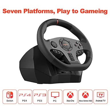 PXN V900 PC Steering Wheel Gaming - 270/900° Xbox Steering Wheel with Linear Pedals & Left and Right Dual Vibration for PS4, PC, Xbox One, Xbox Series X|S, Switch - Image 2