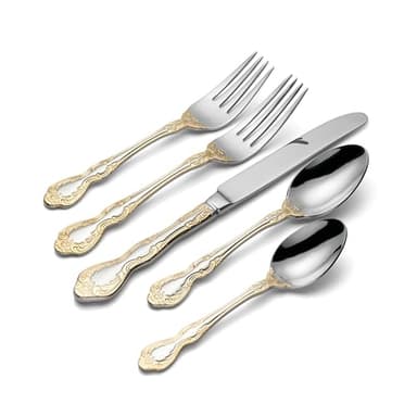 Oneida F142045A Golden Mandolina 45 Piece Fine Flatware Set, Service For 8 - Image 3