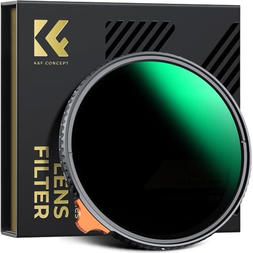K&F CONCEPT 82mm Putter Variable ND Filter ND2-ND400 (1-9 Stops) 28 Multi-Layer Coatings Import AGC Glass Adjustable Neutral Density Filter for Camera Lens (Nano-X Series) - Image 1