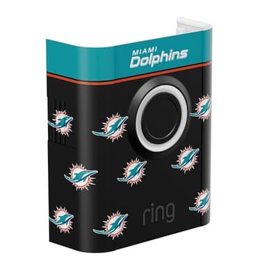 All-New Limited Edition, Official NFL Faceplate for Ring Doorbells - Video Doorbell 3, Video Doorbell 3 Plus, Video Doorbell 4, Battery Doorbell Plus, and Battery Doorbell Pro | Miami Dolphins - Image 1