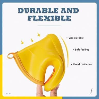 FUNCOO PLUS Kids Rain Boots Toddler Rain Shoes Children Waterproof Boots for Boys and Girls Yellow Lion Little Kid Size 12 - Image 4