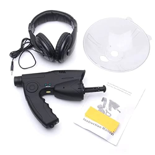 Parabolic Microphone Monoculars - Listening Device for Spying - 8 Magnification Monocular Sound Amplifier - 300 Feet Birds Listening - Image 1