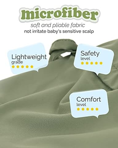 FURTALK Baby Sun Hat with Neck Flap UPF 50+ Adjustable Baby Boys Girls Summer Beach Hat for Traveling Swim Hat Green - Image 4