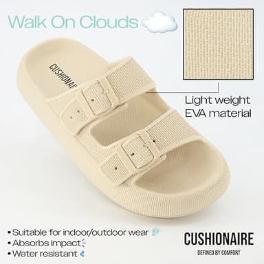 CUSHIONAIRE Women's Fame recovery cloud slide with +Comfort - Image 4