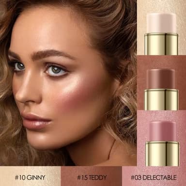 FALOCUTUS 3 Pcs NEUTRAL Contour Stick Set,Cream Blush & Highlighter Bronzer Pen,Long Lasting & Smooth Natural Face Contouring Illuminator,Professional Makeup Kit for All Skin - Image 2
