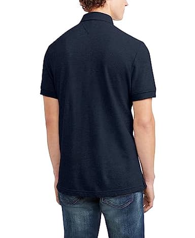 Tommy Hilfiger Men's Polo Shirt Classic Fit, Navy, Large - Image 2