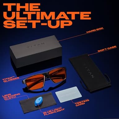 Titan Gaming Glasses, Anti Blue Light Glasses Men, UV400 Protection Blue Light Blocking Glasses for Computer Eye Strain - Image 6