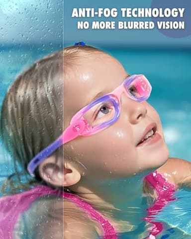 Aegend Kids Swim Goggles, Pack of 2 Swimming Goggles for Children Boys & Girls Age 3-14 - Image 3