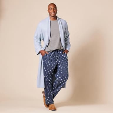 Amazon Essentials Men's Lightweight Waffle Bathrobe (Available in Big & Tall), Dusty Blue, XX-Large - Image 6