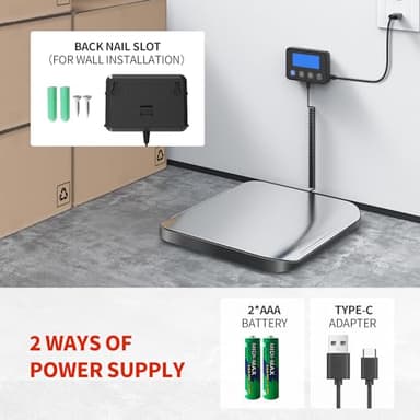 KKZ Shipping Scale, 440 LB Heavy Duty Postal Scale for Packages, Large Mailing Scale for Postage, Industrial, Small Business, Laundry, Warehouse, Stainless Steel - Image 3
