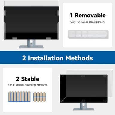 IPROKKO [2-Pack] 24 Inch Computer Privacy Screen Filter for 16:10 Widescreen Monitor, Removable 24in Anti Blue Light Glare Privacy Shield, Anti Spy Security Protector for Hp Dell Asus Acer Samsung - Image 7