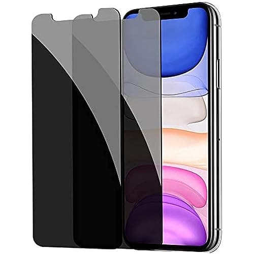 [2 Pack] Privacy Screen Protector for iPhone 11/XR, YMHML Tempered Glass Anti-Spy Bubble Free Case Friendly Easy Installation Film for iPhone 11/XR 6.1 Inch - Image 1