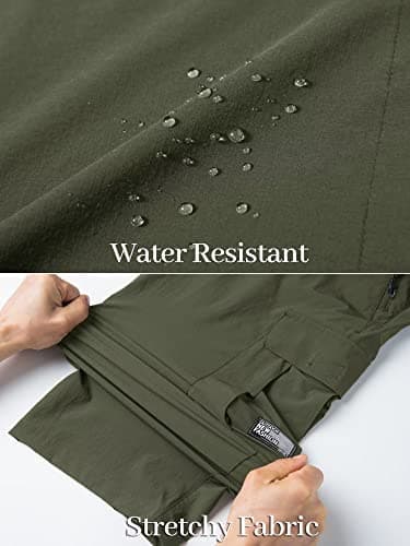 MAGCOMSEN Hiking Shorts for Men with Pockets Cargo Short Summer Long Shorts Athletic Workout Shorts 3/4 Capri Pants Tactical Shorts Green - Image 6