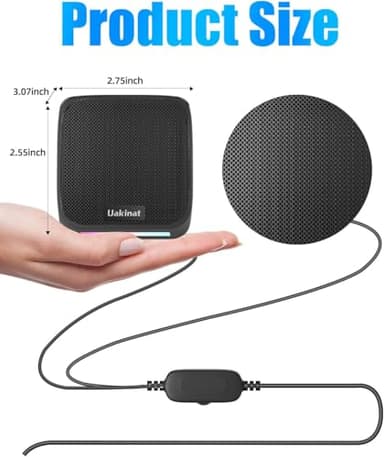 Uakinat Computer Speakers,Computer Speakers for Desktop PC,Desktop Speakers,Small Computer Speakers USB Powered 3.5mm Aux Speaker for PC,Laptop,Tablet,Phone - Image 5