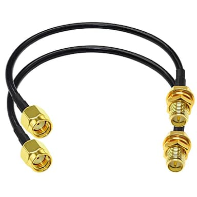 TUOLNK RP-SMA Coaxial Cable RG58 RP SMA Male to RP SMA Female 50 ohm WiFi Antenna Extension Cable 12inch(30cm) RPSMA Pigtail Cable for Wireless Network Device 2pcs - Image 1