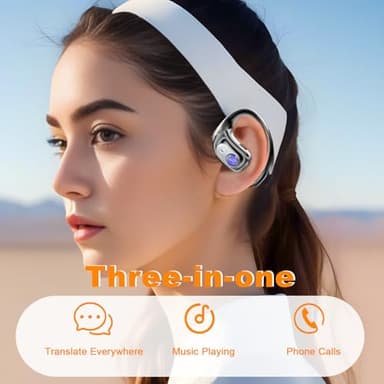 AI Language Translator Earbuds, 144 Languages Translation Earbuds Real Time, OWS Translating Earbuds Headphones Translation Device for iPhone and Android Travel Business Learning - Image 7