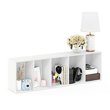 Furinno Luder Bookcase / Book / Storage , 5-Tier, White - Image 4