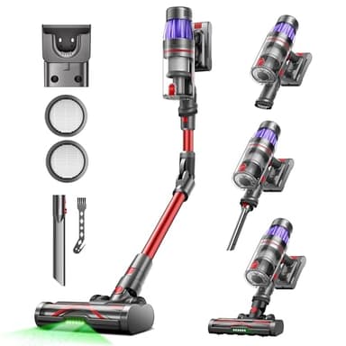 Ultenic Cordless Vacuum Cleaner, 550W/50Kpa, 60Mins Runtime, 180°Bendable Wand, Anti-Tangle Brush, Stick Vacuum Cordless with Charging Dock, Handheld Vacuum for Pet Hair/Carpet/Floor/Car, U16 Flex - Image 1