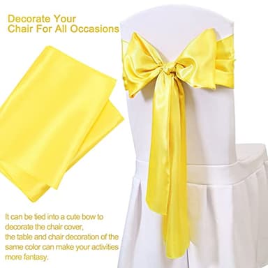 B-COOL Yellow Table Runner 10 Packs Satin Table Runners Reception Table Runners Silk Smooth Fabric for Birthday Party Banquet Table Decorations 12x108 inch - Image 4