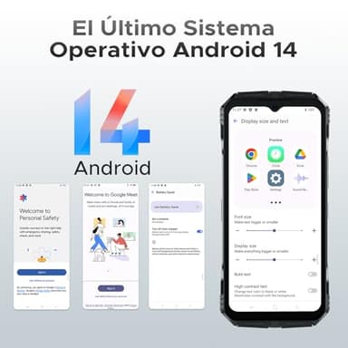 DOOGEE S Cyber Pro Rugged Phone, 10800mAh Android 14 Rugged Smartphone, 32GB+512GB, Helio G100 Octa Core Gaming Phones, 6.6" FHD+ 120Hz IPS Waterdrop Screen, 4G Dual SIM Mobile Phone, Green - Image 8