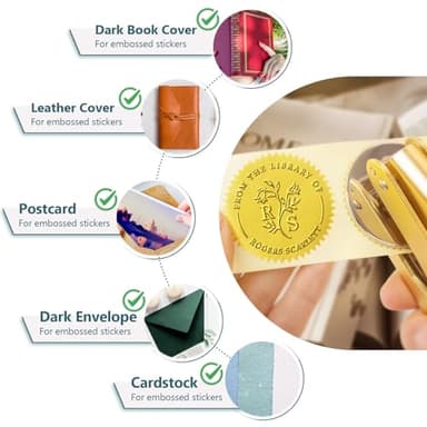 CasaFit Book Embosser Personalized - Custom Library Stamp with Metal Carving Molds | for Book Lovers/Teachers/Students Unforgettable Gift - Image 9